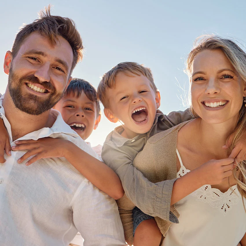 Family with healthy smile