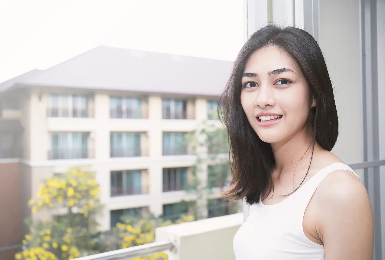 Asian girl with healthy smile