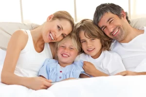 Happy family with healthy smiles in Lancaster, CA