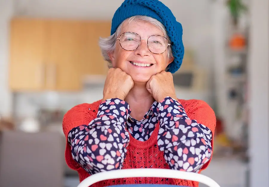 Older women with beautiful health smile